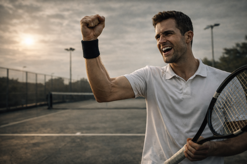 joueur-tennis-victoire Le mental au tennis développé - joueur confiance performance
