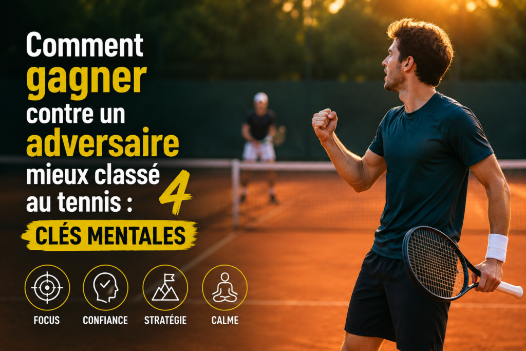 4 clés mentales pour gagner contre un joueur mieux classé au tennis